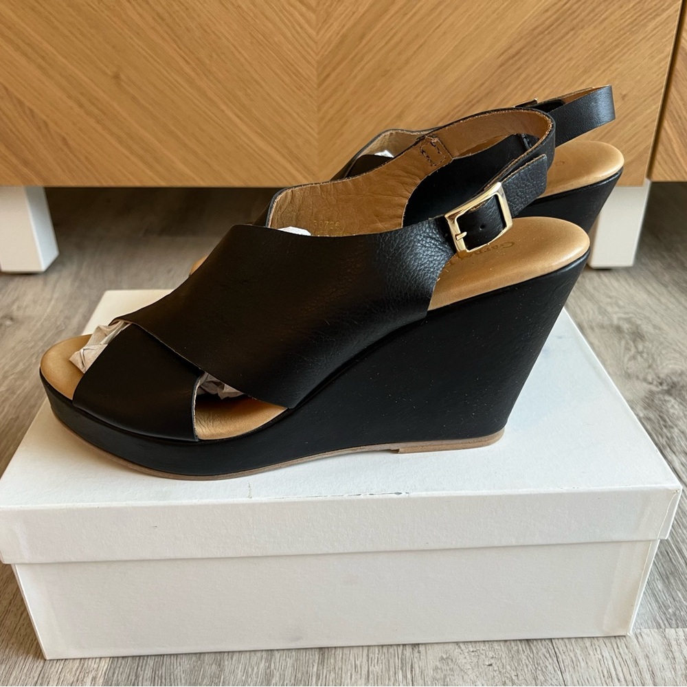 Garnet Hill Black Wedges